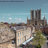 Buy canvas prints of Lincoln Cathedral from the castle walls by Christopher Keeley