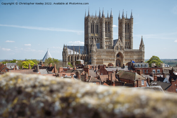 LIncoln Cathedral as seen from the castle walls Picture Board by Christopher Keeley
