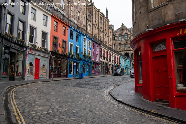 Looking onto Victoria Street, Edinburgh Picture Board by Christopher Keeley