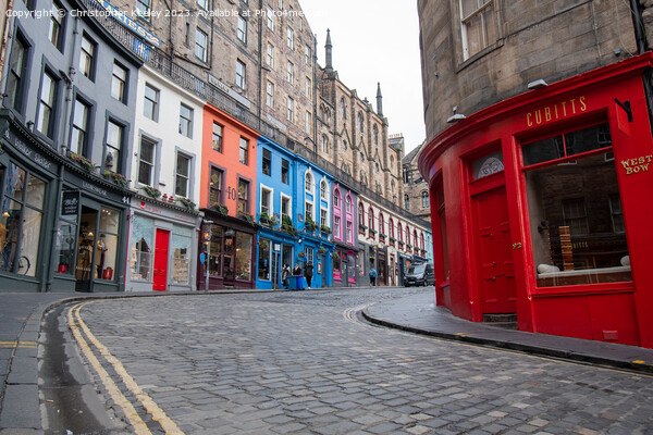 'Diagon Alley' Victoria Street in Edinburgh Picture Board by Christopher Keeley