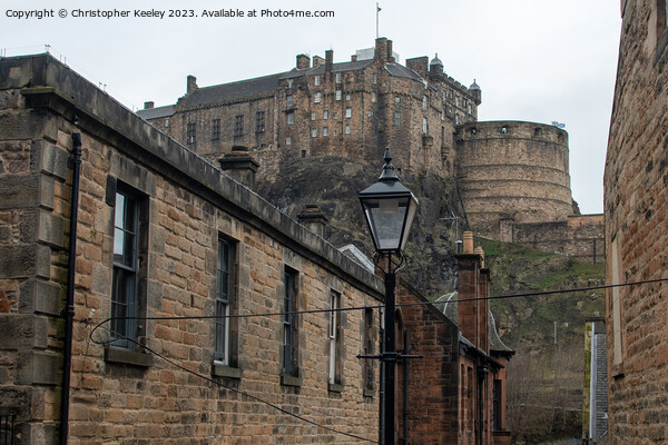 Edinburgh Castle from The Vennel Picture Board by Christopher Keeley