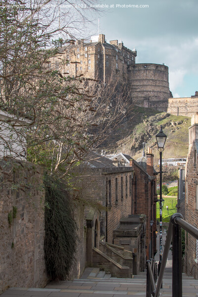 Grey skies over Edinburgh Castle Picture Board by Christopher Keeley