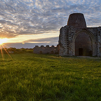 Buy canvas prints of Sunset at St Benet's Abbey by Christopher Keeley