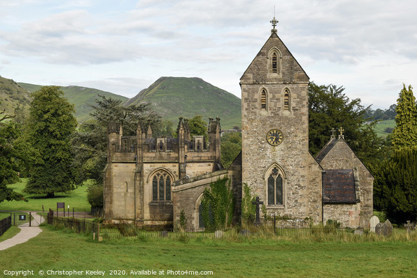 Views of Ilam church and Dovedale Picture Board by Christopher Keeley