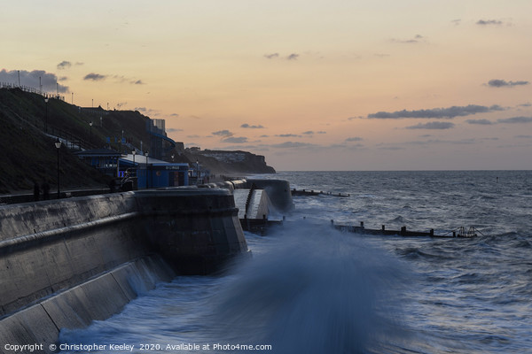 Cromer waves Picture Board by Christopher Keeley