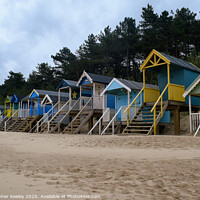Buy canvas prints of Wells beach huts by Christopher Keeley