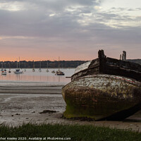 Buy canvas prints of Pin Mill boat graveyard by Christopher Keeley