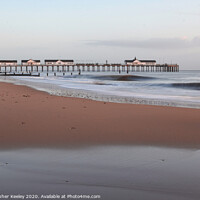 Buy canvas prints of Southwold beach and pier by Christopher Keeley