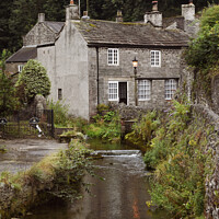 Buy canvas prints of Castleton cottages by Christopher Keeley
