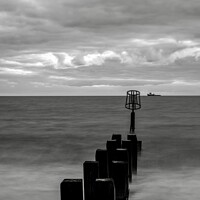 Buy canvas prints of The sea at Gorleston beach by Christopher Keeley