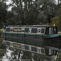 Buy canvas prints of Barge on the river by Christopher Keeley