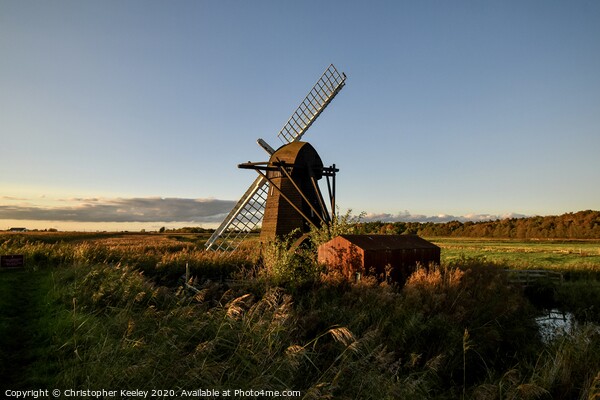 Herringfleet Windmill Picture Board by Christopher Keeley