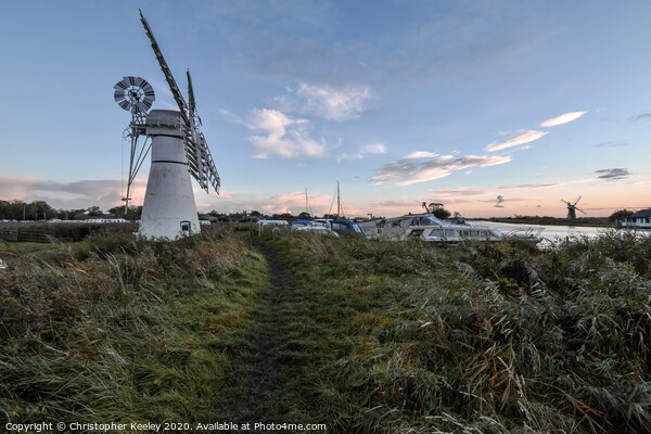 Dusk at Thurne Picture Board by Christopher Keeley