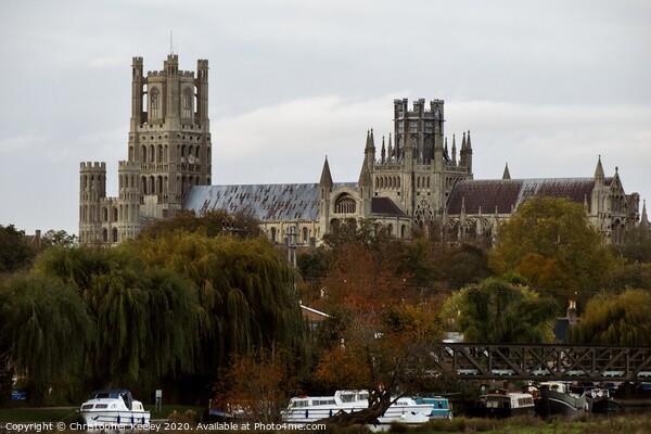 Autumn colours at Ely Cathedral Picture Board by Christopher Keeley