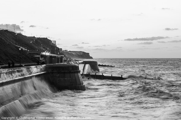 Choppy seas at Cromer Picture Board by Christopher Keeley