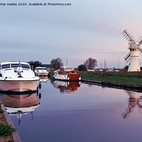 Buy canvas prints of Sunrise at Thurne Mill by Christopher Keeley