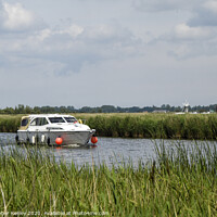 Buy canvas prints of Boat on the Norfolk Broads by Christopher Keeley