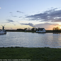 Buy canvas prints of Sunset at Thurne by Christopher Keeley