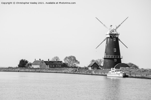 Berney Arms Windmill  Picture Board by Christopher Keeley