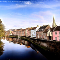 Buy canvas prints of Norwich quayside and cathedral digital art by Christopher Keeley