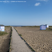 Buy canvas prints of Great Yarmouth beach huts, Norfolk by Christopher Keeley