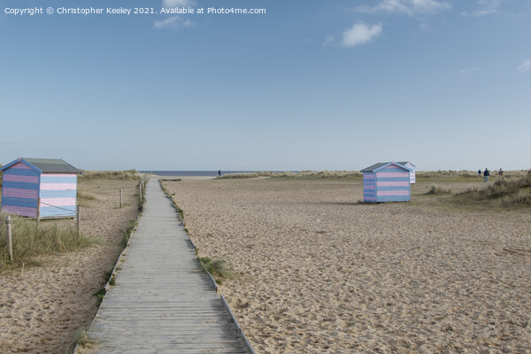 Sunny day on Great Yarmouth beach, Norfolk Picture Board by Christopher Keeley