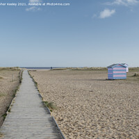 Buy canvas prints of Sunny day on Great Yarmouth beach, Norfolk by Christopher Keeley