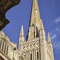 Buy canvas prints of Norwich Cathedral spire by Christopher Keeley
