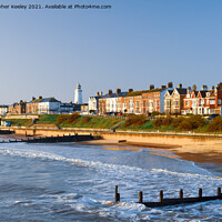 Buy canvas prints of Southwold beach and sea by Christopher Keeley