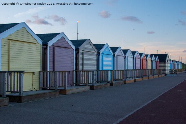 Gorleston beach huts Picture Board by Christopher Keeley