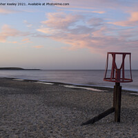 Buy canvas prints of Gorleston beach at dusk by Christopher Keeley