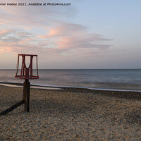 Buy canvas prints of Gorleston beach dusk by Christopher Keeley