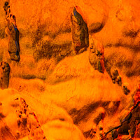 Buy canvas prints of Gnomes or trolls on yellow cave wall. by Hanif Setiawan