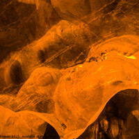 Buy canvas prints of Abstract shapes on a flowing stone wall in a cave by Hanif Setiawan