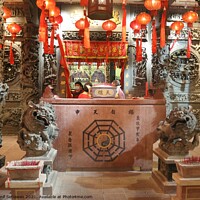 Buy canvas prints of Hotel reception in ancient Chinese temple style. by Hanif Setiawan