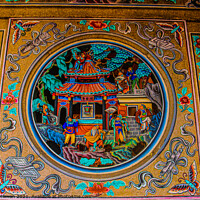 Buy canvas prints of Decorative ornat at Thai Pak Koong Chinese Buddhis by Hanif Setiawan