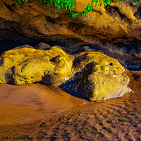 Buy canvas prints of Frog stone sculpture art by natural water erosion by Hanif Setiawan