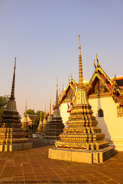 A group of small stupa at Phra Chedi Rai Buddha te Picture Board by Hanif Setiawan