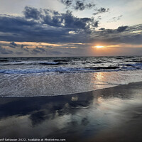 Buy canvas prints of Streaming waves at Canggu beach on Bali by Hanif Setiawan