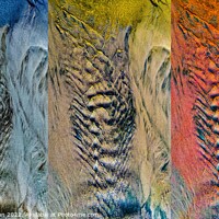 Buy canvas prints of Abstract sediment texture with faces - Triptych by Hanif Setiawan