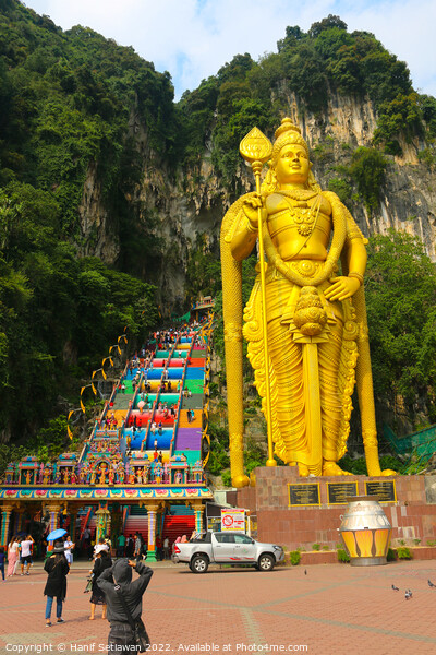 Lord Murugan and stairs to Batu Caves temple 2 Picture Board by Hanif Setiawan