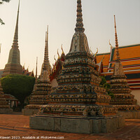 Buy canvas prints of First stupas at Phra Chedi Rai in Wat Pho temple c by Hanif Setiawan