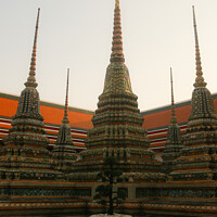 Buy canvas prints of Second stupa group at Phra Chedi Rai in Wat Pho te by Hanif Setiawan