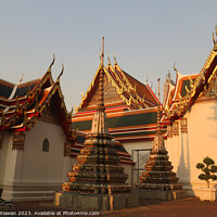 Buy canvas prints of A third stupa group at Phra Chedi Rai in Wat Pho i by Hanif Setiawan