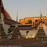 Buy canvas prints of A fourth stupa group at Phra Chedi Rai in Wat Pho  by Hanif Setiawan
