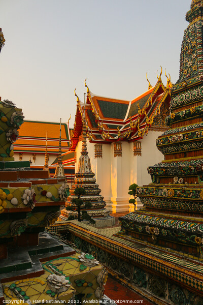 Parts of Chedis at Wat Pho Buddha temple Picture Board by Hanif Setiawan