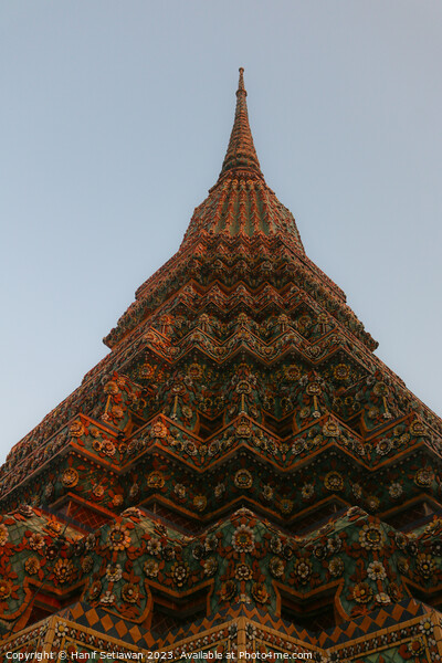 Buddha stupa reaching symmetric in the clear sky 1 Picture Board by Hanif Setiawan