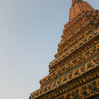 Buy canvas prints of Unique view of a Buddha stupa against clear sky. 1 by Hanif Setiawan