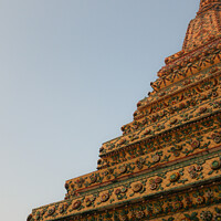 Buy canvas prints of Unique view of a Buddha stupa against clear sky. 2 by Hanif Setiawan