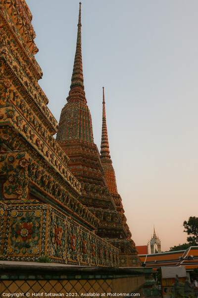 2nd view from three stupa in a row at Wat Pho Picture Board by Hanif Setiawan